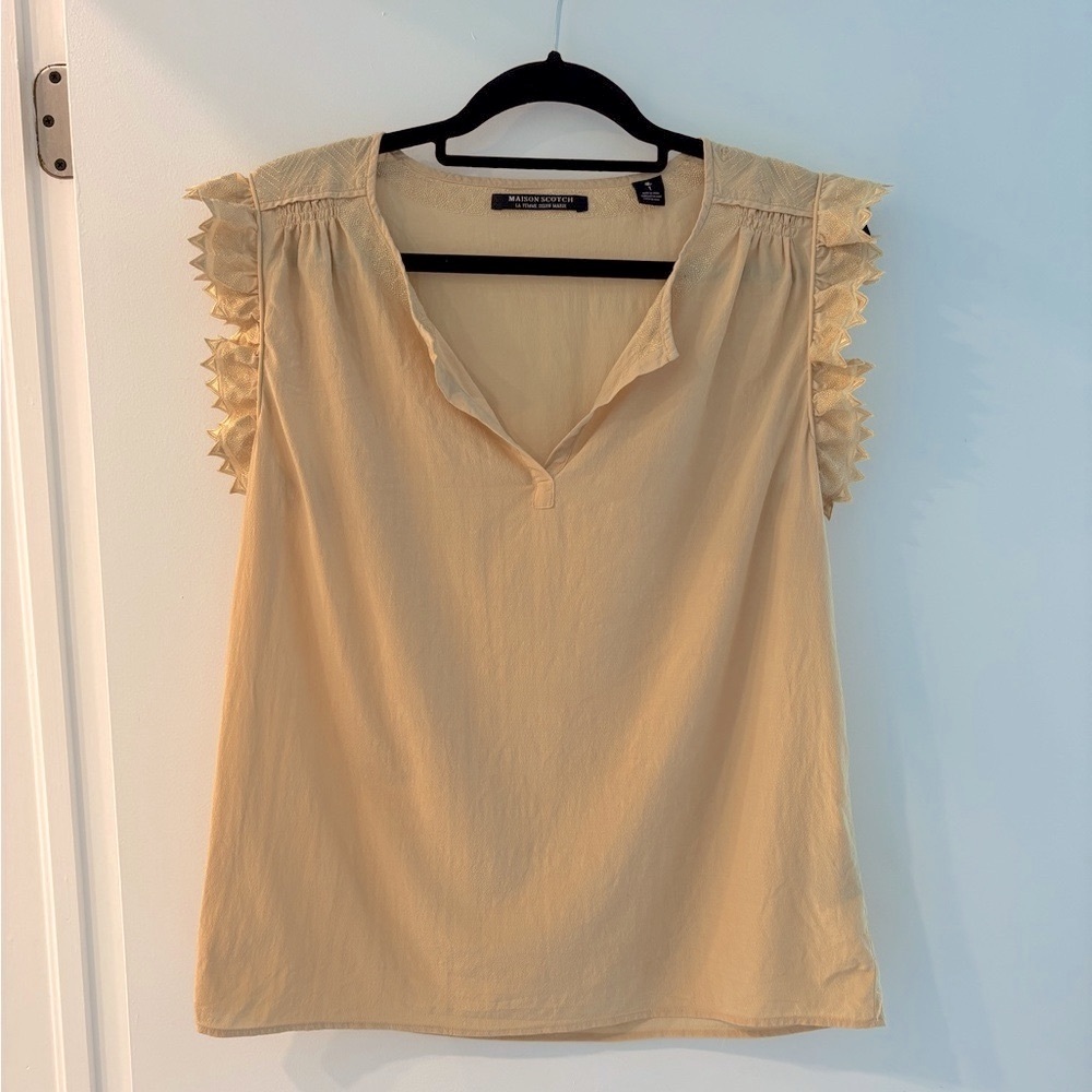 Scotch & Soda Beige Silk Blend Blouse